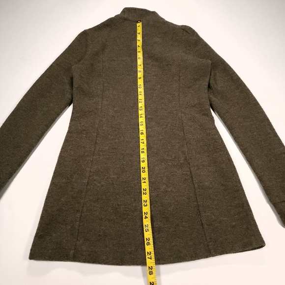 Ibex Backbay Merino Wool Tunic Jacket Womens Size XS Sweater Full Zip Green GUC! - Picture 13 of 16